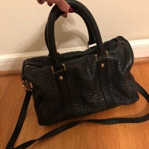 Clare V Petit Quilted Leather Duffle - Black